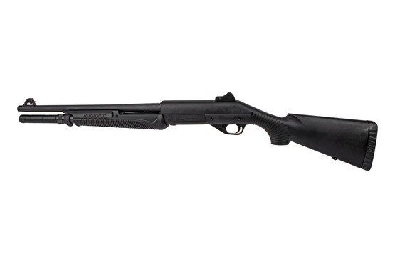 The Nova is a pump-action shotgun that utilizes high-strength synthetic polymer material.